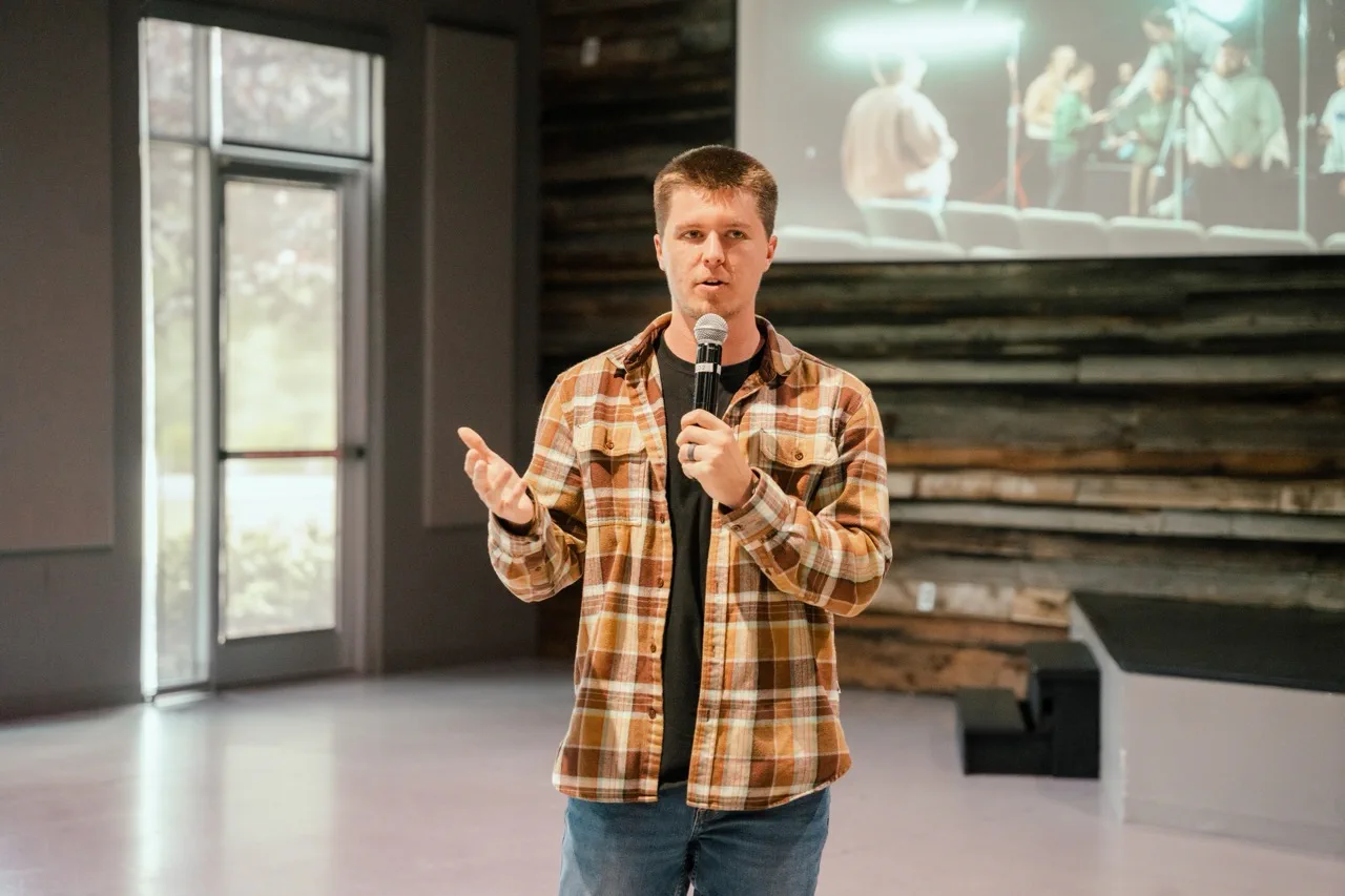 Jake speaking and teaching